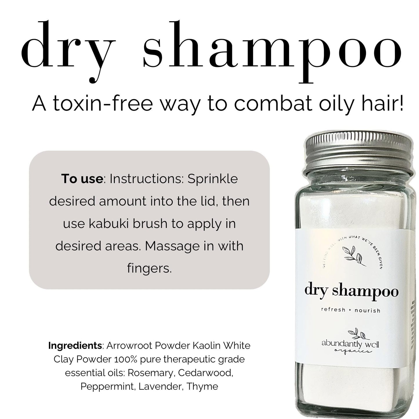 Dry Shampoo / 4oz / restock date 9/25