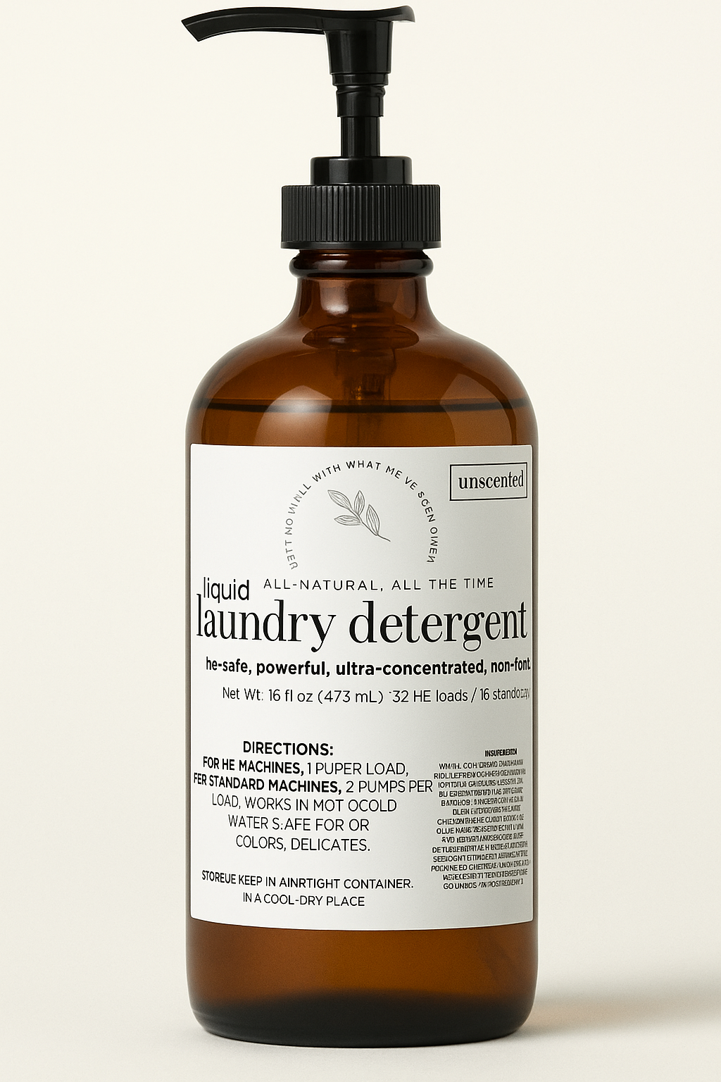 Liquid Laundry Detergent / 16 oz / restock date 9/25