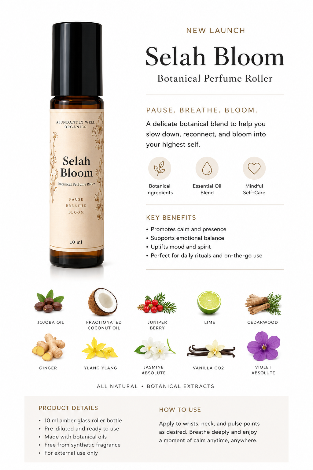 Selah Bloom | Botanical Perfume Roller